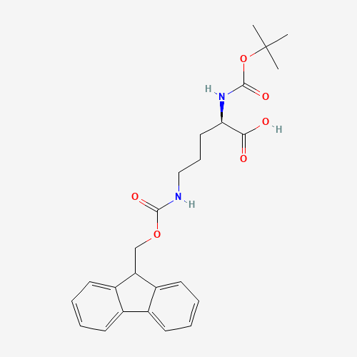 (2R)-5-(9H-fluoren-9-ylmethoxycarbonylamino)-2-[(2-methylpropan-2-yl)oxycarbonylamino]pentanoic acid (CAS: 163336-15-0) - Related Chemical Product