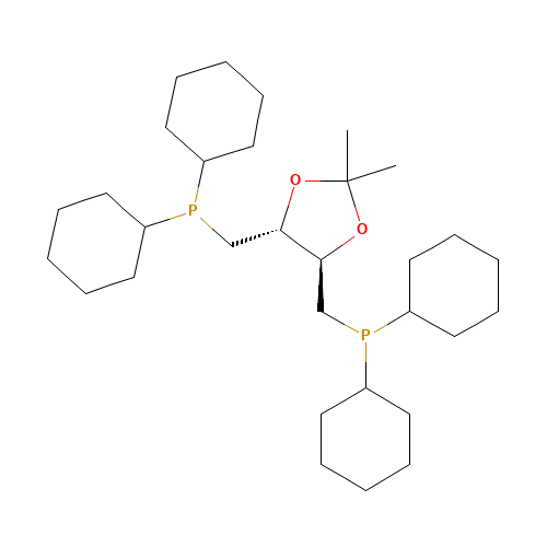 dicyclohexyl-[[(4R,5R)-5-(dicyclohexylphosphanylmethyl)-2,2-dimethyl-1,3-dioxolan-4-yl]methyl]phosphane (CAS: 82239-68-7) - Related Chemical Product