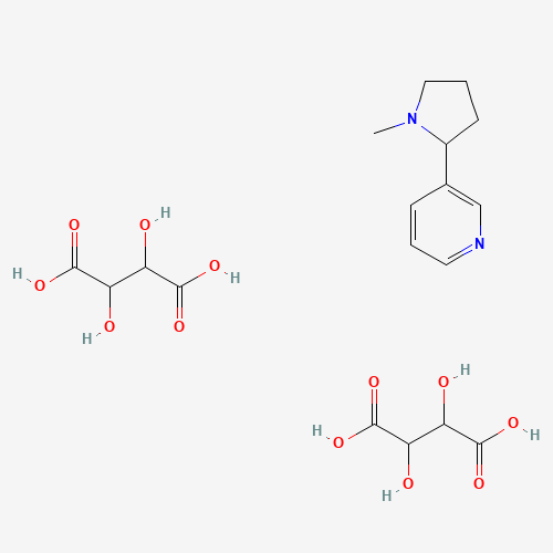 (2R,3R)-2,3-dihydroxybutanedioic acid;3-[(2S)-1-methylpyrrolidin-2-yl]pyridine (CAS: 2624-48-8) - Chemical Structure and Molecular Formula 