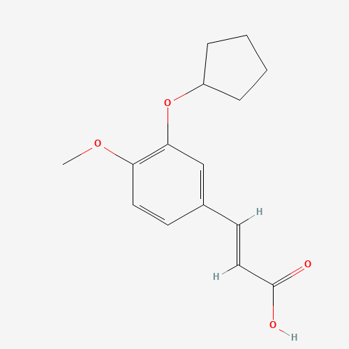 (E)-3-(3-cyclopentyloxy-4-methoxyphenyl)prop-2-enoic acid (CAS: 145743-83-5) - Related Chemical Product