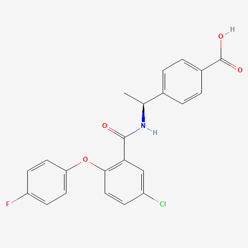 4-[(1S)-1-[[5-chloro-2-(4-fluorophenoxy)benzoyl]amino]ethyl]benzoic acid (CAS: 847728-01-2) - Related Chemical Product