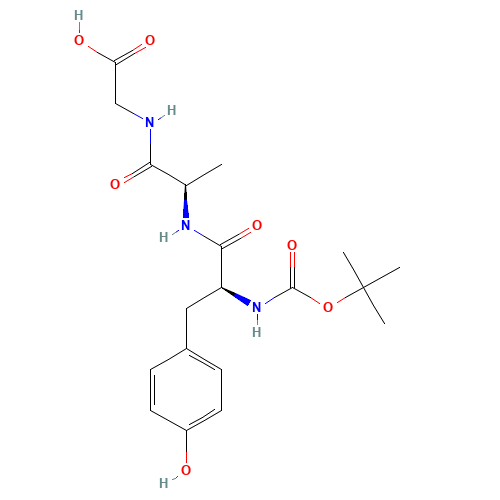 2-[[(2R)-2-[[(2S)-3-(4-hydroxyphenyl)-2-[(2-methylpropan-2-yl)oxycarbonylamino]propanoyl]amino]propanoyl]amino]acetic acid (CAS: 64410-47-5) - Related Chemical Product