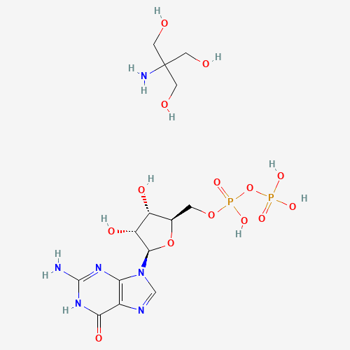 2-amino-2-(hydroxymethyl)propane-1,3-diol;[(2R,3S,4R,5R)-5-(2-amino-6-oxo-3H-purin-9-yl)-3,4-dihydroxyoxolan-2-yl]methyl phosphono hydrogen phosphate (CAS: 103192-39-8) - Related Chemical Product