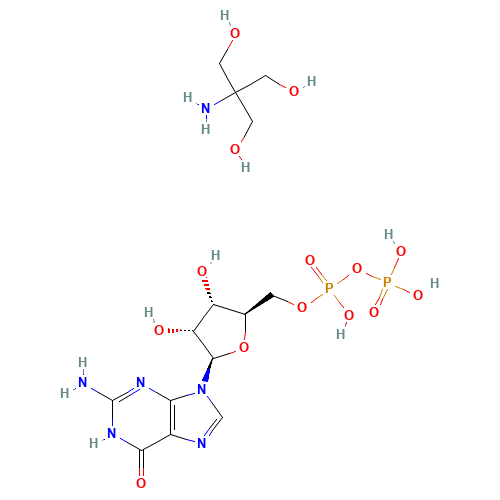2-amino-2-(hydroxymethyl)propane-1,3-diol;[(2R,3S,4R,5R)-5-(2-amino-6-oxo-3H-purin-9-yl)-3,4-dihydroxyoxolan-2-yl]methyl phosphono hydrogen phosphate (CAS: 103192-39-8) - Related Chemical Product