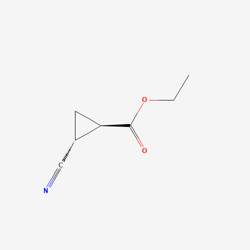 ethyl (1R,2R)-2-cyanocyclopropane-1-carboxylate (CAS: 492468-13-0) - Chemical Structure and Molecular Formula 