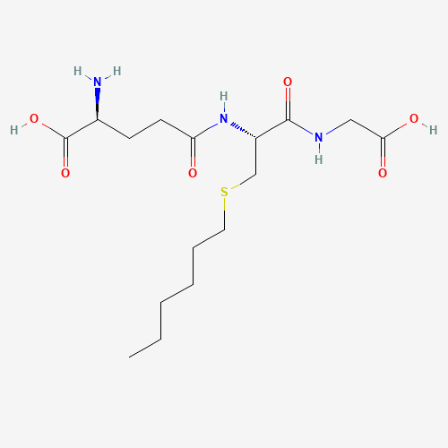 (2S)-2-amino-5-[[(2R)-1-(carboxymethylamino)-3-hexylsulfanyl-1-oxopropan-2-yl]amino]-5-oxopentanoic acid (CAS: 24425-56-7) - Chemical Structure and Molecular Formula 