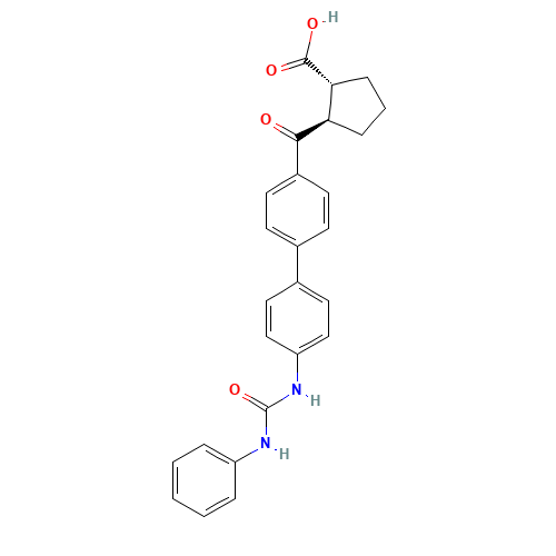 (1R,2R)-2-[4-[4-(phenylcarbamoylamino)phenyl]benzoyl]cyclopentane-1-carboxylic acid (CAS: 959122-11-3) - Related Chemical Product