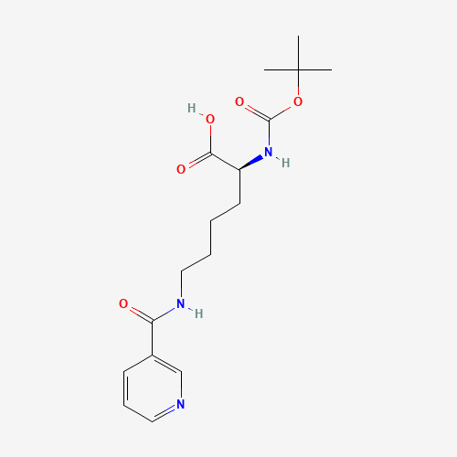 (2S)-2-[(2-methylpropan-2-yl)oxycarbonylamino]-6-(pyridine-3-carbonylamino)hexanoic acid (CAS: 14609-04-2) - Related Chemical Product