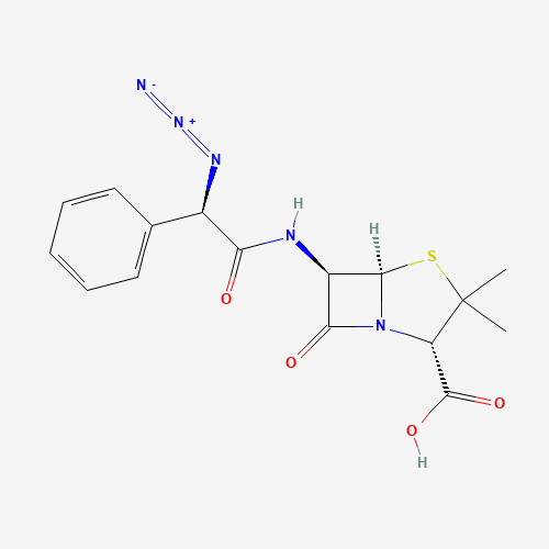 (2S,5R,6R)-6-[[(2R)-2-azido-2-phenylacetyl]amino]-3,3-dimethyl-7-oxo-4-thia-1-azabicyclo[3.2.0]heptane-2-carboxylic acid (CAS: 17243-38-8) - Related Chemical Product