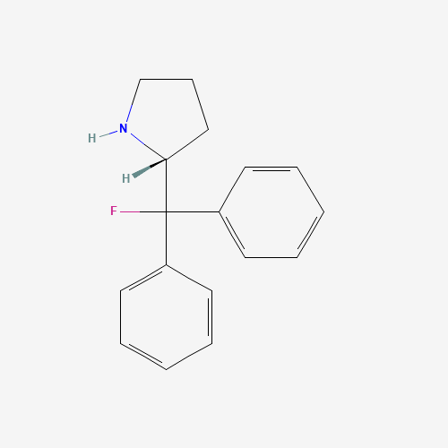 (2R)-2-[fluoro(diphenyl)methyl]pyrrolidine (CAS: 352535-00-3) - Chemical Structure and Molecular Formula 