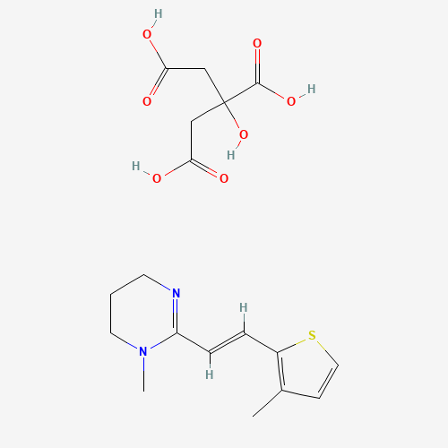 2-hydroxypropane-1,2,3-tricarboxylic acid;1-methyl-2-[(E)-2-(3-methylthiophen-2-yl)ethenyl]-5,6-dihydro-4H-pyrimidine (CAS: 69525-81-1) - Related Chemical Product