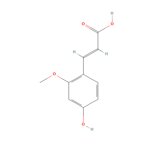 (E)-3-(4-hydroxy-2-methoxyphenyl)prop-2-enoic acid (CAS: 26358-19-0) - Related Chemical Product