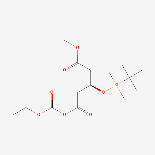 1-O-ethoxycarbonyl 5-O-methyl (3R)-3-[tert-butyl(dimethyl)silyl]oxypentanedioate (CAS: 158275-79-7) - Related Chemical Product