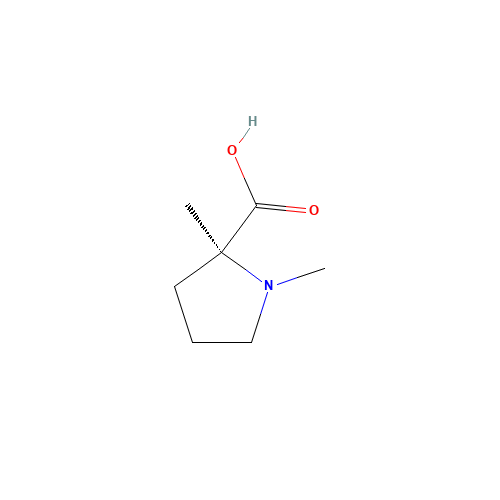 (2S)-1,2-dimethylpyrrolidine-2-carboxylic acid (CAS: 1268519-85-2) - Chemical Structure and Molecular Formula 