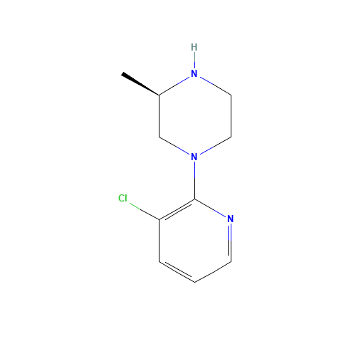 (3R)-1-(3-chloropyridin-2-yl)-3-methylpiperazine (CAS: 393513-95-6) - Chemical Structure and Molecular Formula 