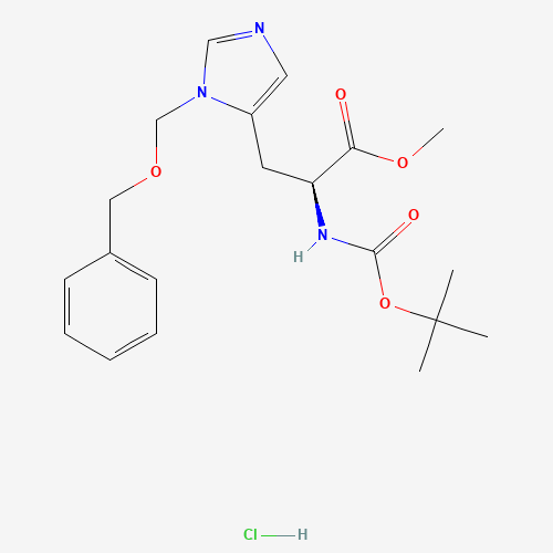 methyl (2S)-2-[(2-methylpropan-2-yl)oxycarbonylamino]-3-[3-(phenylmethoxymethyl)imidazol-4-yl]propanoate;hydrochloride (CAS: 83468-80-8) - Related Chemical Product