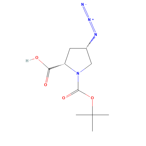 (2S,4S)-4-azido-1-[(2-methylpropan-2-yl)oxycarbonyl]pyrrolidine-2-carboxylic acid (CAS: 132622-65-2) - Related Chemical Product