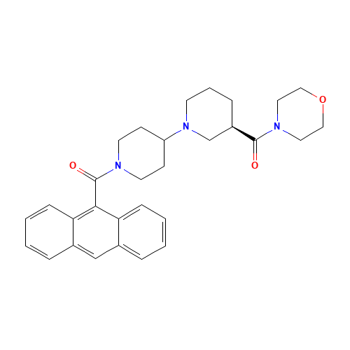 [(3R)-1-[1-(anthracene-9-carbonyl)piperidin-4-yl]piperidin-3-yl]-morpholin-4-ylmethanone (CAS: 591778-68-6) - Related Chemical Product