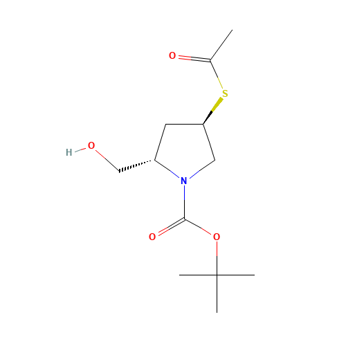 tert-butyl (2S,4R)-4-acetylsulfanyl-2-(hydroxymethyl)pyrrolidine-1-carboxylate (CAS: 148017-39-4) - Related Chemical Product