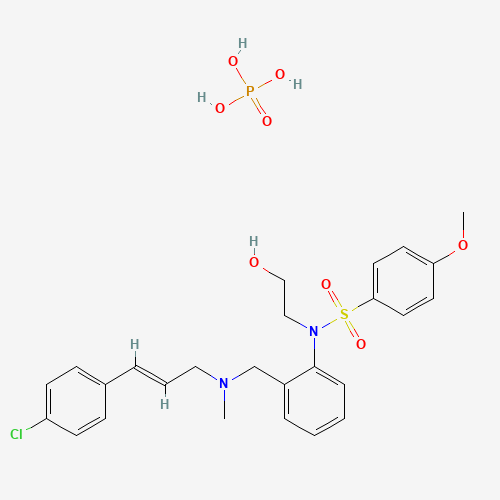 N-[2-[[[(E)-3-(4-chlorophenyl)prop-2-enyl]-methylamino]methyl]phenyl]-N-(2-hydroxyethyl)-4-methoxybenzenesulfonamide;phosphoric acid (CAS: 1188890-41-6) - Related Chemical Product
