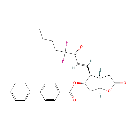 [(3aR,4R,5R,6aS)-4-[(E)-4,4-difluoro-3-oxooct-1-enyl]-2-oxo-3,3a,4,5,6,6a-hexahydrocyclopenta[b]furan-5-yl] 4-phenylbenzoate (CAS: 118583-35-0) - Chemical Structure and Molecular Formula 