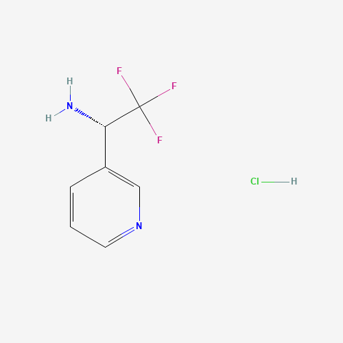 (1S)-2,2,2-trifluoro-1-pyridin-3-ylethanamine;hydrochloride (CAS: 336105-46-5) - Chemical Structure and Molecular Formula 
