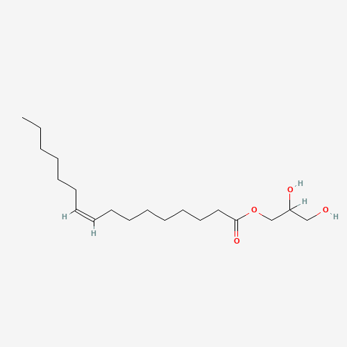 2,3-dihydroxypropyl (Z)-hexadec-9-enoate (CAS: 37515-61-0) - Chemical Structure and Molecular Formula 