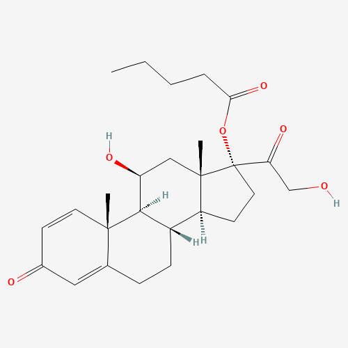 [(8S,9S,10R,11S,13S,14S,17R)-11-hydroxy-17-(2-hydroxyacetyl)-10,13-dimethyl-3-oxo-7,8,9,11,12,14,15,16-octahydro-6H-cyclopenta[a]phenanthren-17-yl] pentanoate (CAS: 15180-00-4) - Related Chemical Product