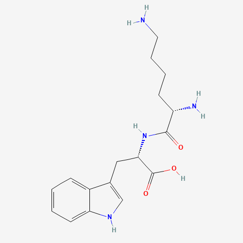 (2S)-2-[[(2S)-2,6-diaminohexanoyl]amino]-3-(1H-indol-3-yl)propanoic acid (CAS: 50674-18-5) - Chemical Structure and Molecular Formula 