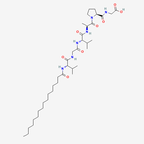 2-[[(2S)-1-[(2S)-2-[[(2S)-2-[[2-[[(2S)-2-(hexadecanoylamino)-3-methylbutanoyl]amino]acetyl]amino]-3-methylbutanoyl]amino]propanoyl]pyrrolidine-2-carbonyl]amino]acetic acid (CAS: 171263-26-6) - Related Chemical Product