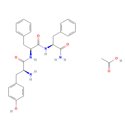 acetic acid;(2S)-2-amino-N-[(2S)-1-[[(2S)-1-amino-1-oxo-3-phenylpropan-2-yl]amino]-1-oxo-3-phenylpropan-2-yl]-3-(4-hydroxyphenyl)propanamide (CAS: 108322-09-4) - Related Chemical Product