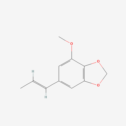 4-methoxy-6-[(E)-prop-1-enyl]-1,3-benzodioxole (CAS: 18312-21-5) - Chemical Structure and Molecular Formula 