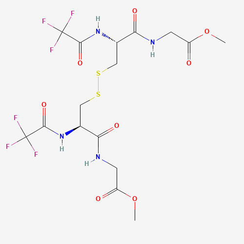 methyl 2-[[(2R)-3-[[(2R)-3-[(2-methoxy-2-oxoethyl)amino]-3-oxo-2-[(2,2,2-trifluoroacetyl)amino]propyl]disulfanyl]-2-[(2,2,2-trifluoroacetyl)amino]propanoyl]amino]acetate (CAS: 89422-41-3) - Related Chemical Product