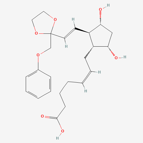 (Z)-7-[(1R,2R,3R,5S)-3,5-dihydroxy-2-[(E)-2-[2-(phenoxymethyl)-1,3-dioxolan-2-yl]ethenyl]cyclopentyl]hept-5-enoic acid (CAS: 59619-81-7) - Related Chemical Product