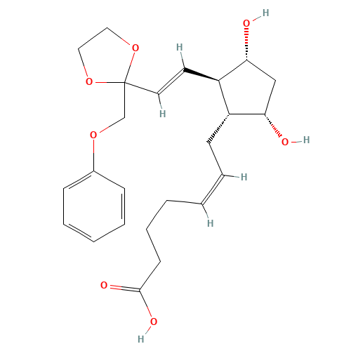 (Z)-7-[(1R,2R,3R,5S)-3,5-dihydroxy-2-[(E)-2-[2-(phenoxymethyl)-1,3-dioxolan-2-yl]ethenyl]cyclopentyl]hept-5-enoic acid (CAS: 59619-81-7) - Related Chemical Product