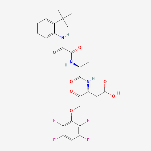 (3S)-3-[[(2S)-2-[[2-(2-tert-butylanilino)-2-oxoacetyl]amino]propanoyl]amino]-4-oxo-5-(2,3,5,6-tetrafluorophenoxy)pentanoic acid (CAS: 254750-02-2) - Related Chemical Product