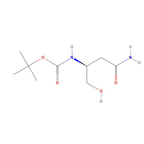 tert-butyl N-[(2S)-4-amino-1-hydroxy-4-oxobutan-2-yl]carbamate (CAS: 30044-67-8) - Related Chemical Product