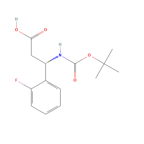 (3S)-3-(2-fluorophenyl)-3-[(2-methylpropan-2-yl)oxycarbonylamino]propanoic acid (CAS: 500770-71-8) - Related Chemical Product