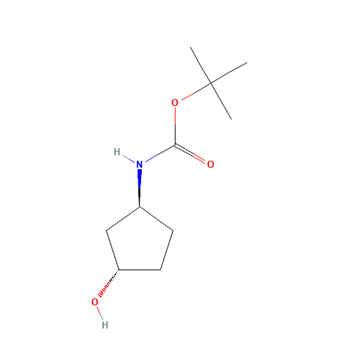 tert-butyl N-[(1S,3S)-3-hydroxycyclopentyl]carbamate (CAS: 154737-89-0) - Chemical Structure and Molecular Formula 