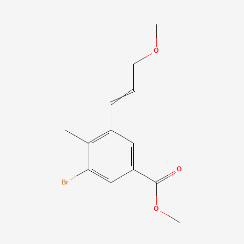 methyl 3-bromo-5-[(E)-3-methoxyprop-1-enyl]-4-methylbenzoate (CAS: 1229245-00-4) - Chemical Structure and Molecular Formula 