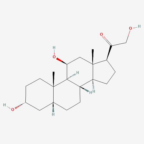 1-[(3R,5R,8S,9S,10S,11S,13S,14S,17S)-3,11-dihydroxy-10,13-dimethyl-2,3,4,5,6,7,8,9,11,12,14,15,16,17-tetradecahydro-1H-cyclopenta[a]phenanthren-17-yl]-2-hydroxyethanone (CAS: 68-42-8) - Related Chemical Product