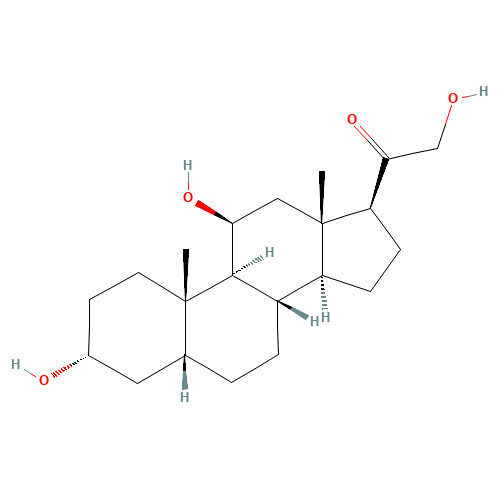 1-[(3R,5R,8S,9S,10S,11S,13S,14S,17S)-3,11-dihydroxy-10,13-dimethyl-2,3,4,5,6,7,8,9,11,12,14,15,16,17-tetradecahydro-1H-cyclopenta[a]phenanthren-17-yl]-2-hydroxyethanone (CAS: 68-42-8) - Related Chemical Product