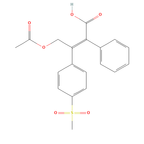 (Z)-4-acetyloxy-3-(4-methylsulfonylphenyl)-2-phenylbut-2-enoic acid (CAS: 179174-79-9) - Related Chemical Product