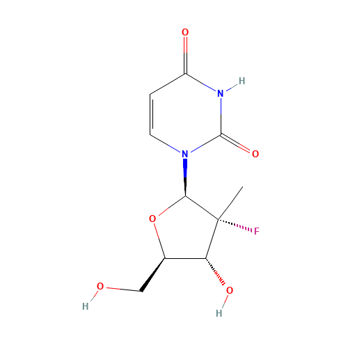 1-[(2R,3R,4R,5R)-3-fluoro-4-hydroxy-5-(hydroxymethyl)-3-methyloxolan-2-yl]pyrimidine-2,4-dione (CAS: 863329-66-2) - Related Chemical Product