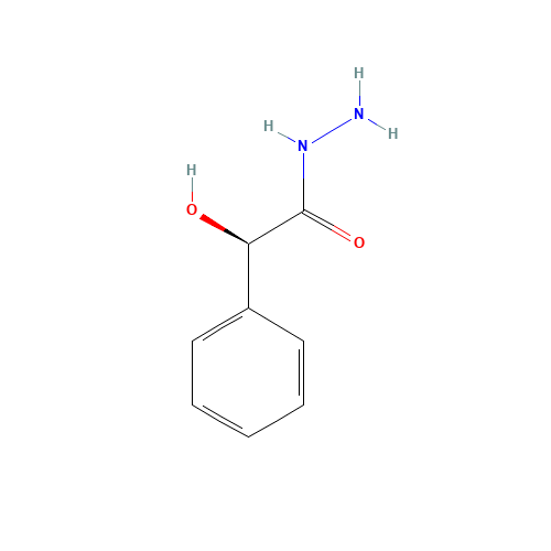 (2R)-2-hydroxy-2-phenylacetohydrazide (CAS: 84049-61-6) - Chemical Structure and Molecular Formula 
