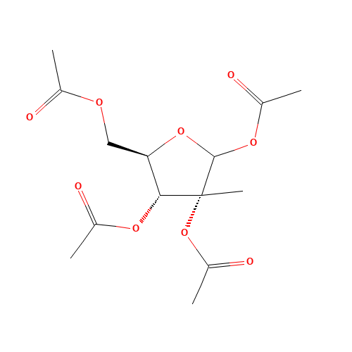 [(2R,3R,4R)-3,4,5-triacetyloxy-4-methyloxolan-2-yl]methyl acetate (CAS: 306960-25-8) - Related Chemical Product