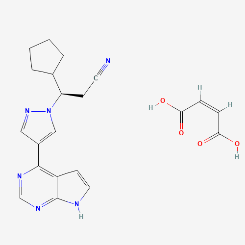 (Z)-but-2-enedioic acid;(3R)-3-cyclopentyl-3-[4-(7H-pyrrolo[2,3-d]pyrimidin-4-yl)pyrazol-1-yl]propanenitrile (CAS: 1092939-15-5) - Related Chemical Product