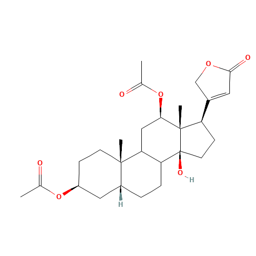[(3S,5R,8R,9S,10S,12R,13S,14S,17R)-12-acetyloxy-14-hydroxy-10,13-dimethyl-17-(5-oxo-2H-furan-3-yl)-1,2,3,4,5,6,7,8,9,11,12,15,16,17-tetradecahydrocyclopenta[a]phenanthren-3-yl] acetate (CAS: 6078-59-7) - Related Chemical Product