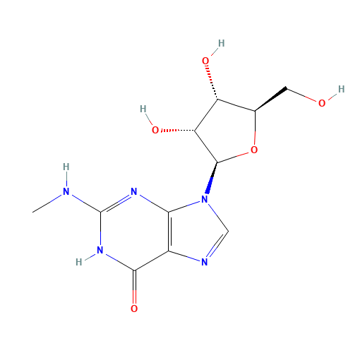 9-[(2R,3R,4S,5R)-3,4-dihydroxy-5-(hydroxymethyl)oxolan-2-yl]-2-(methylamino)-3H-purin-6-one (CAS: 2140-77-4) - Related Chemical Product