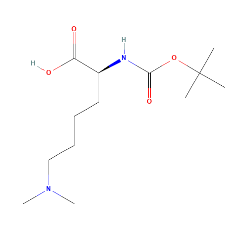 (2S)-6-(dimethylamino)-2-[(2-methylpropan-2-yl)oxycarbonylamino]hexanoic acid (CAS: 65671-53-6) - Chemical Structure and Molecular Formula 